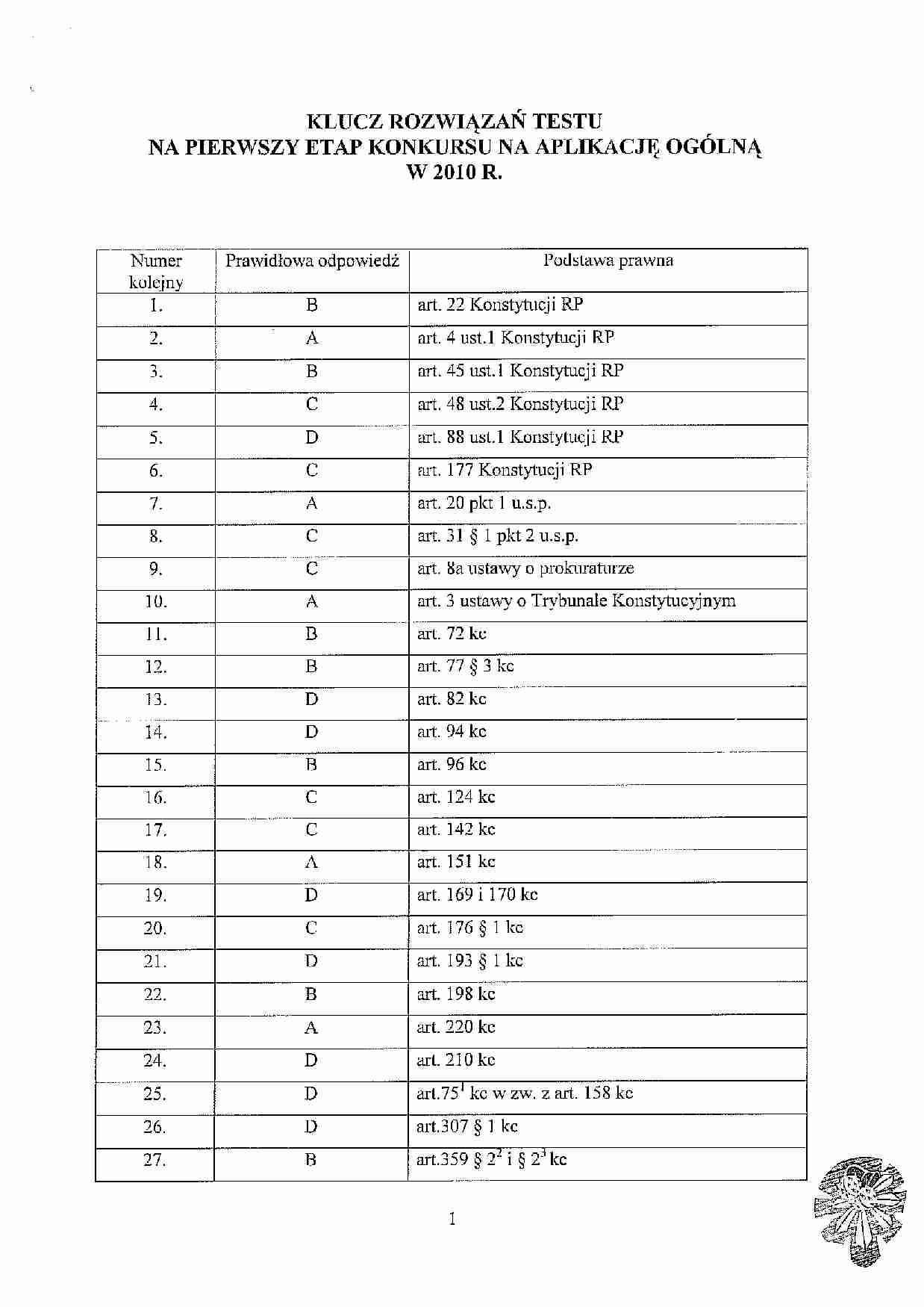 KLUCZ - APLIKACJA OGÓLNA 2010 - strona 1