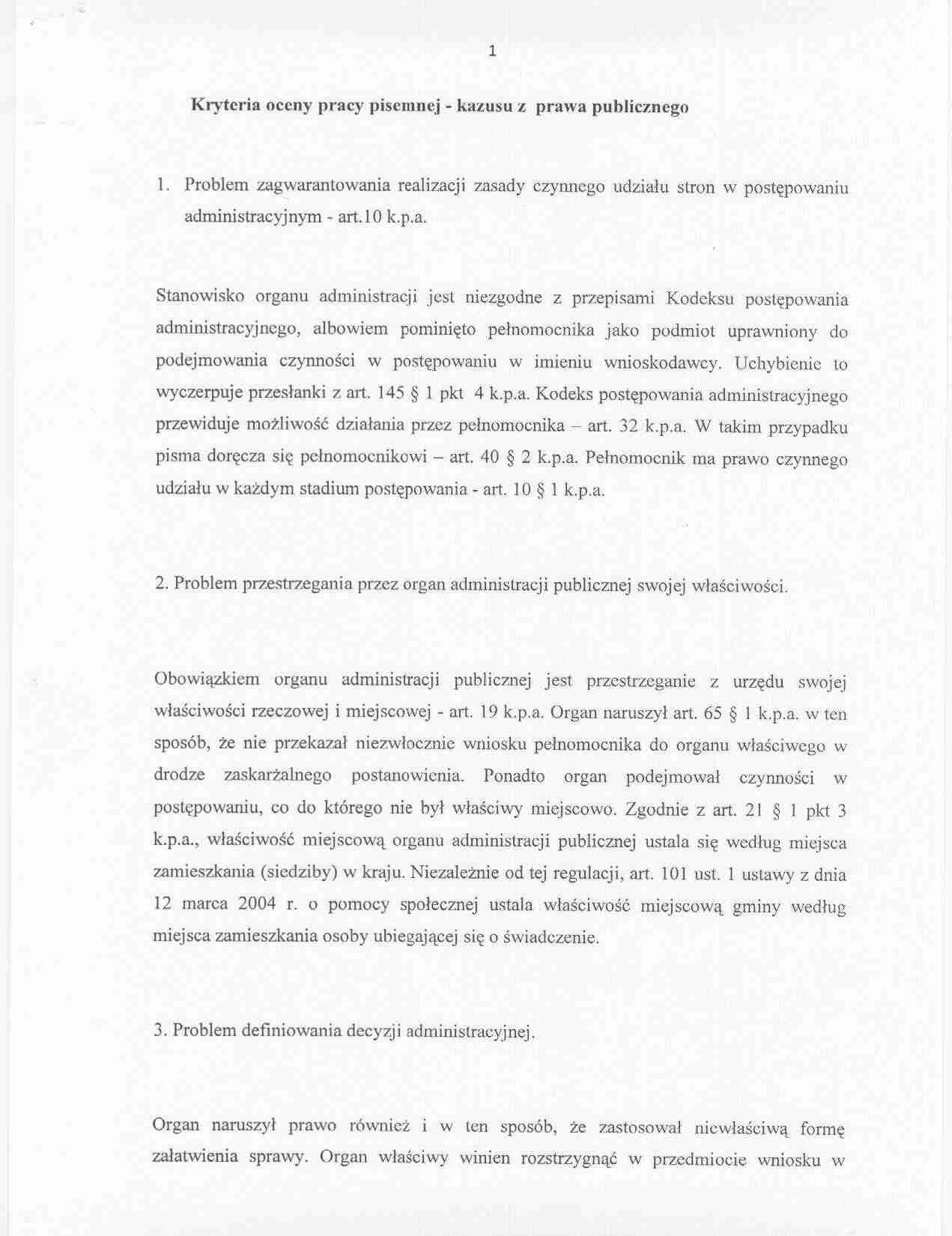 KRYTERIA OCENY ZADAŃ APLIKACJA 2009 - strona 1