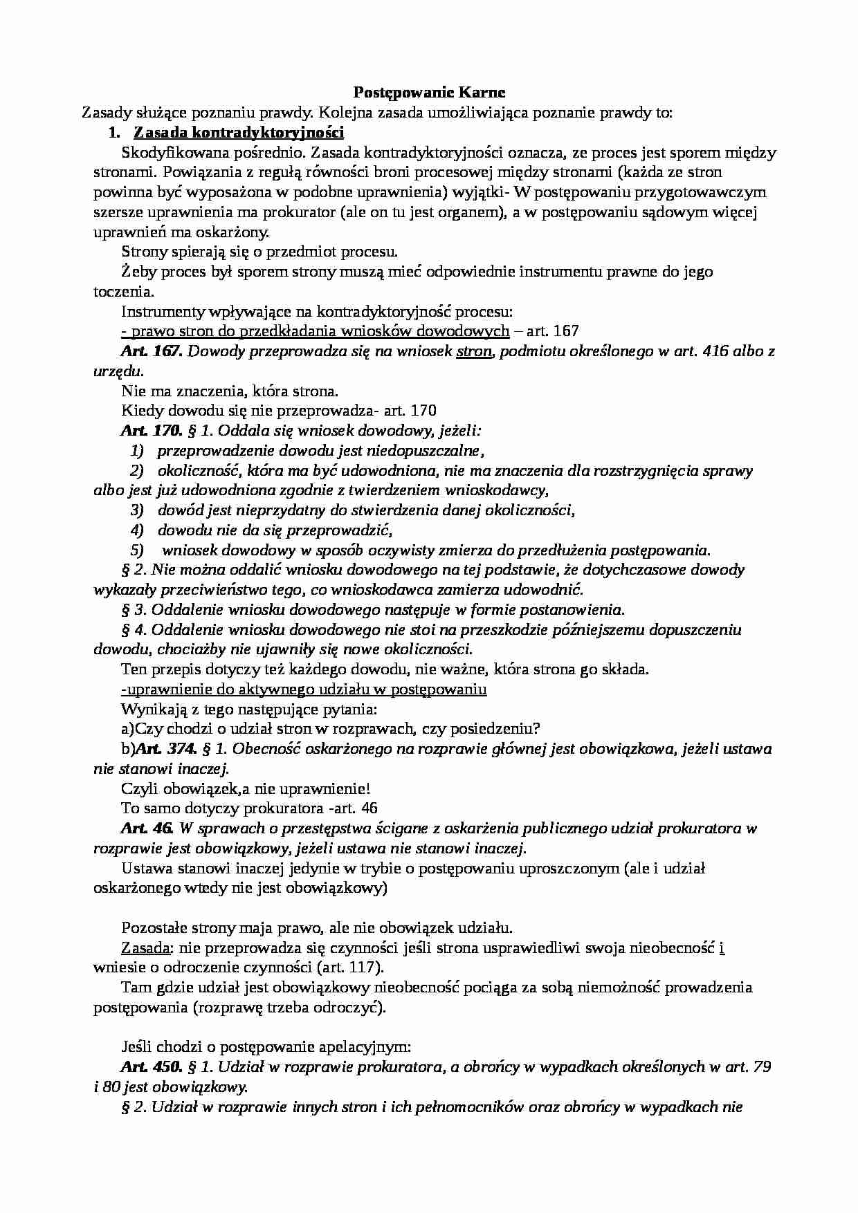Postępowanie karne cz.1 - strona 1