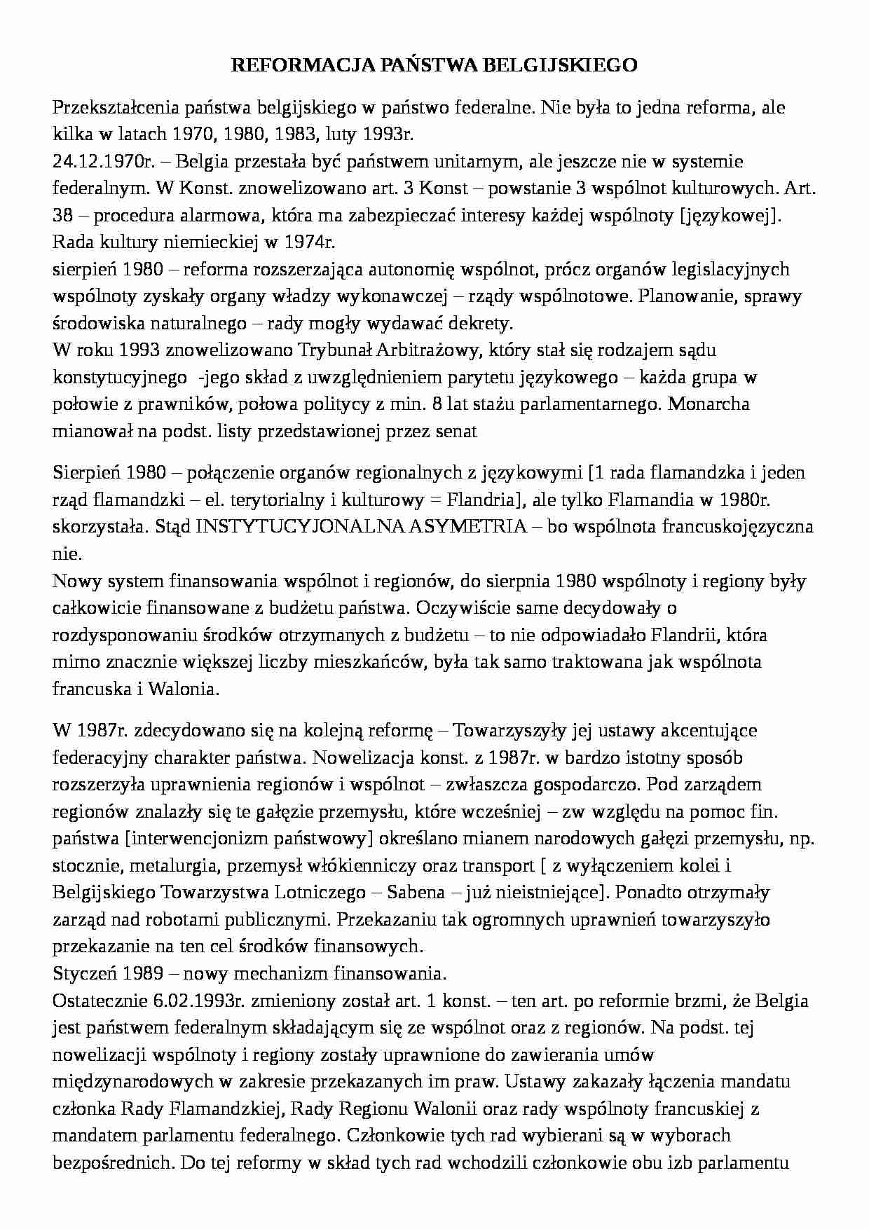 Transformacja systemowa: Belgii, Hiszpanii, Włoszech, Wielkiej Brytani - strona 1