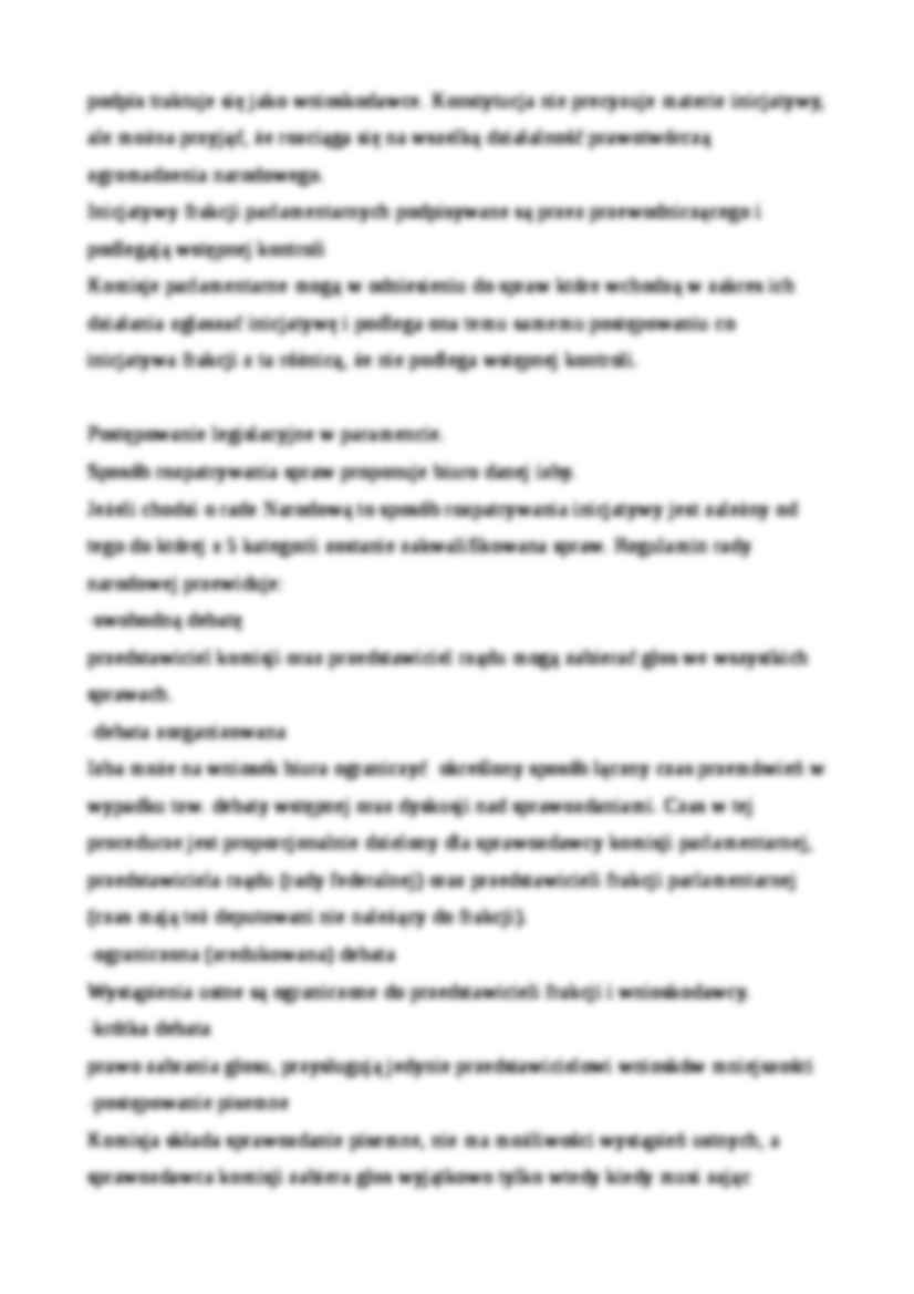 Procedura ustawodawcza: Niemcy, Szwajcaria. Władza wykonawcza: Wielka Brytania - strona 2