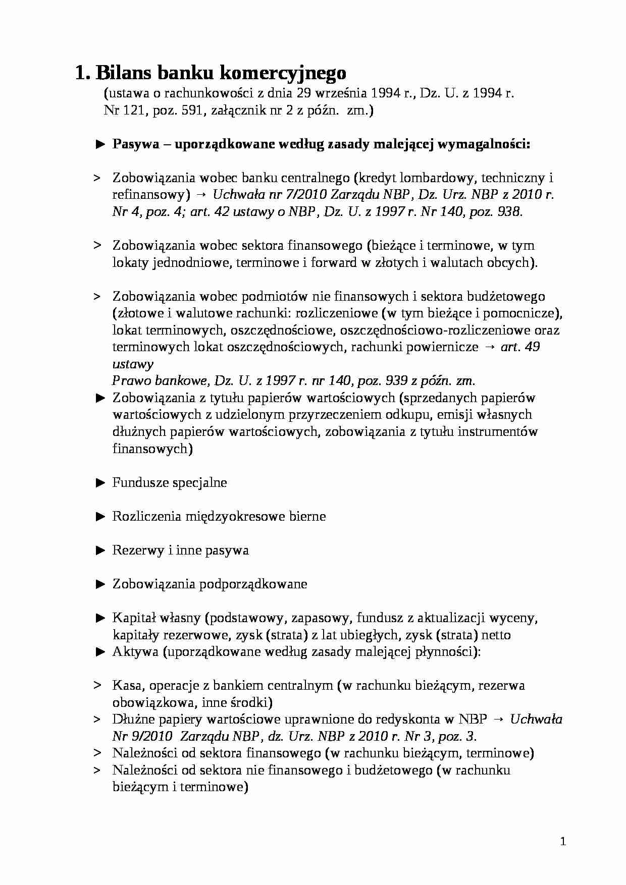 zarządzanie instytucjami kredytowymi - strona 1