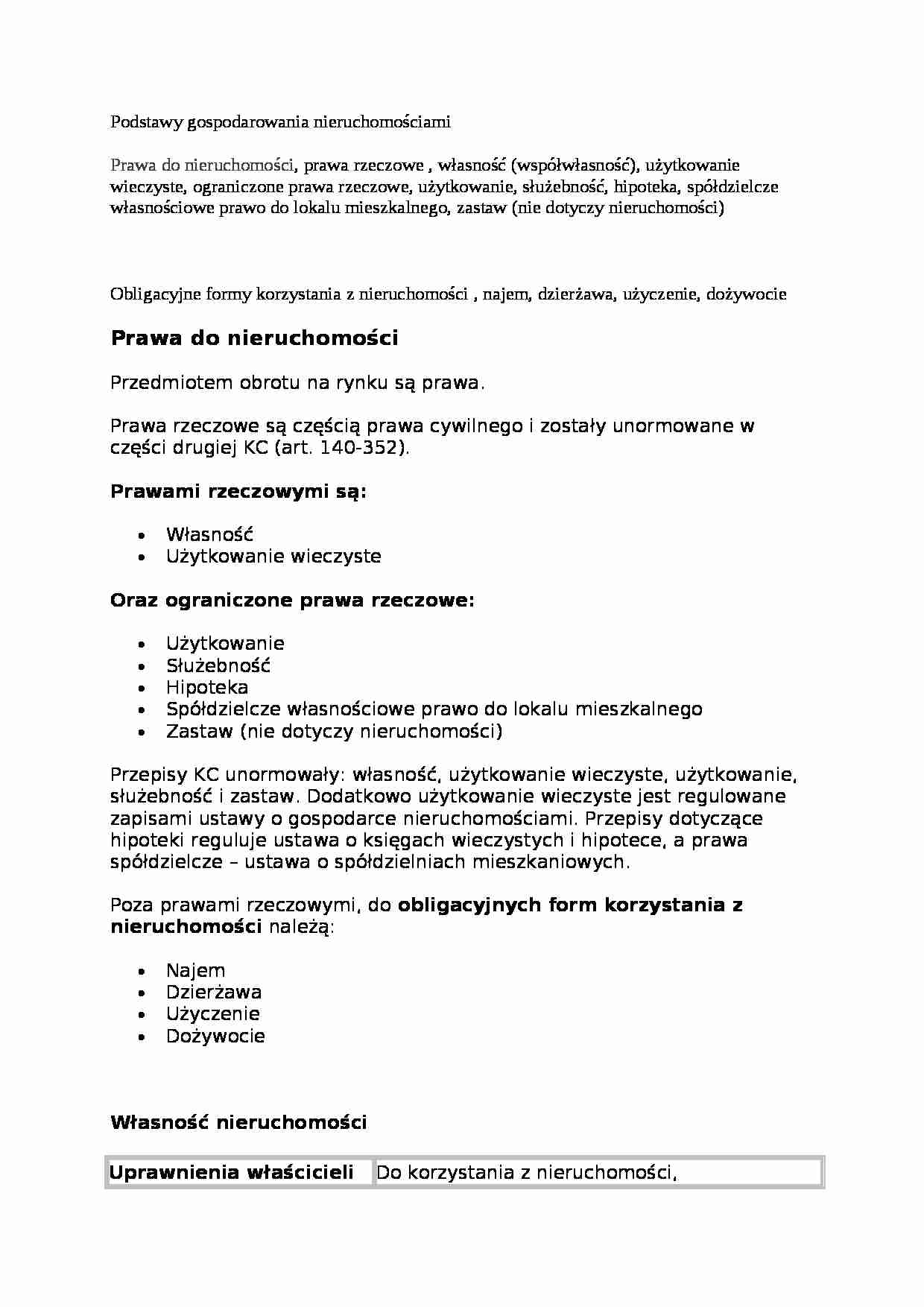 Prawo do nieruchomości - strona 1