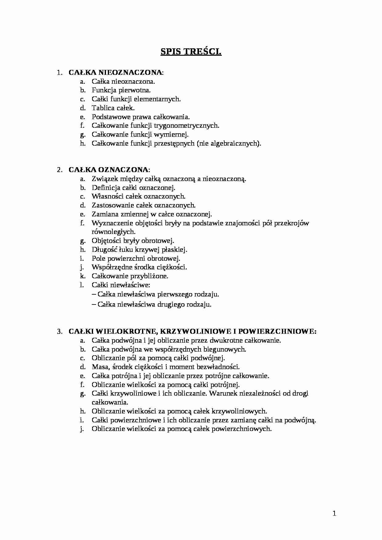 rachunek całkowy - strona 1