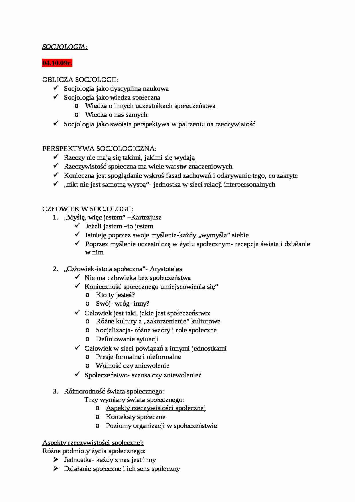 Socjologia - Teoria socjometryczna - strona 1