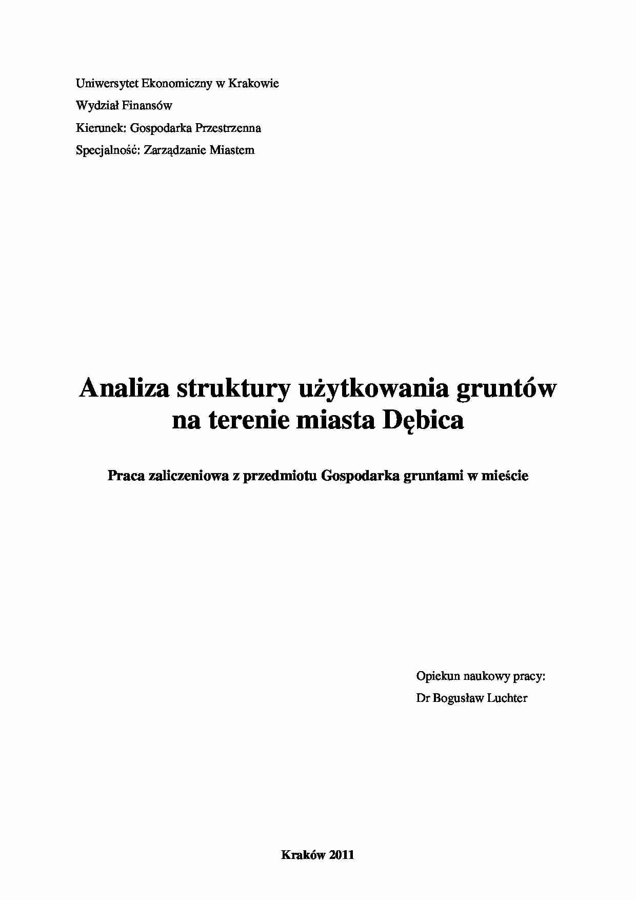 Analiza struktury użytkowania gruntów - strona 1
