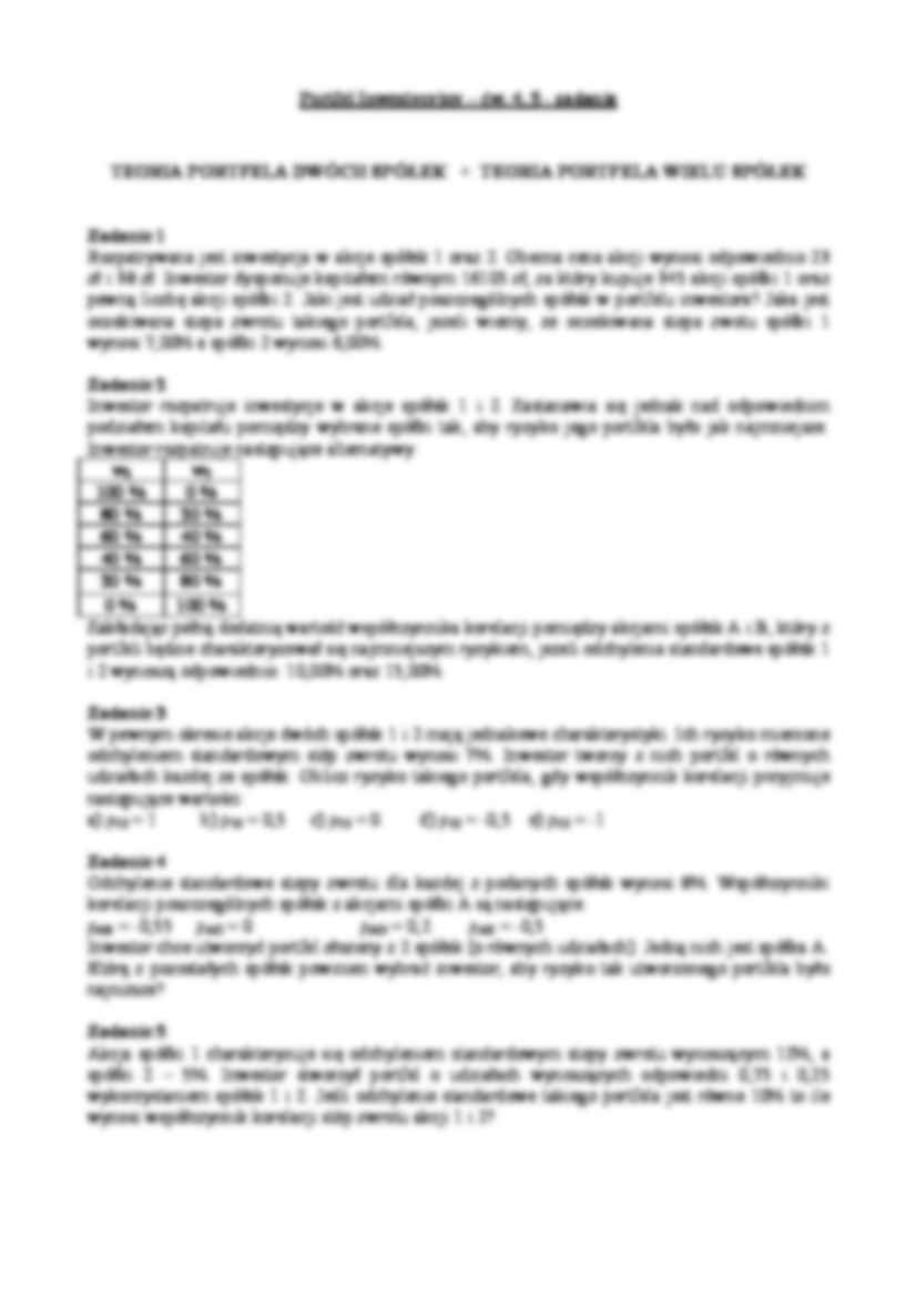 Portfel Inwestycyjny - ćwiczenia cz. II - strona 3