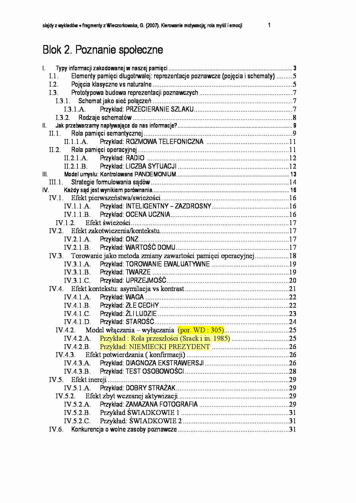 psychologia poznania społecznego - strona 1