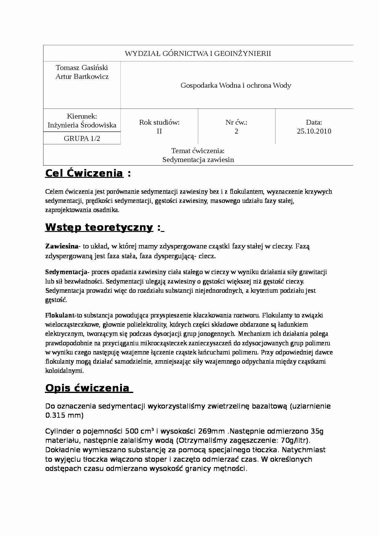 Sedymentacja - strona 1