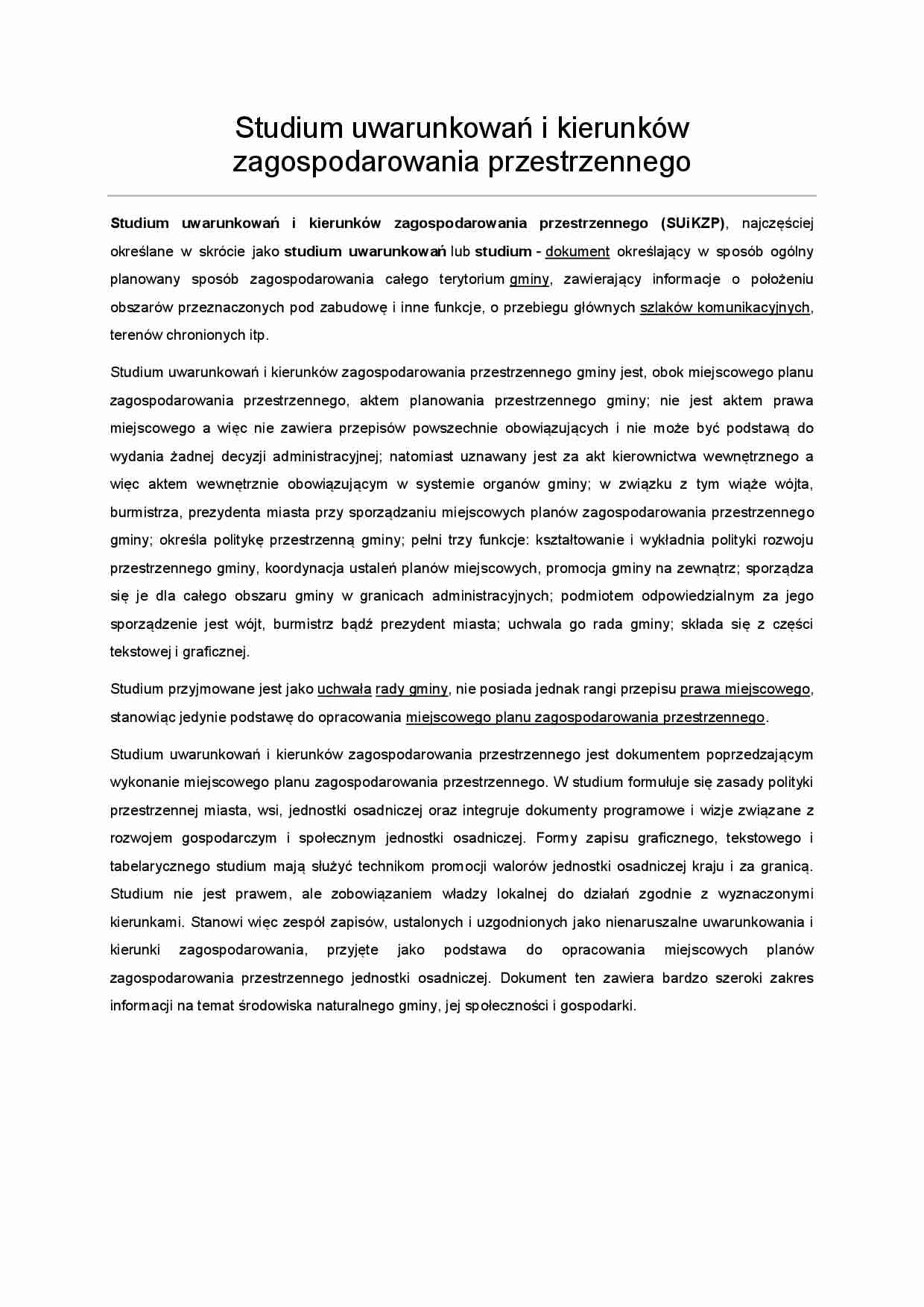 Planowanie przestrzenne - materiały - strona 1