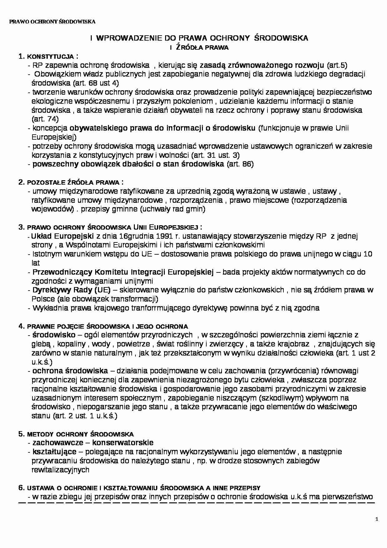 Ochrona środowiska - materiały - strona 1