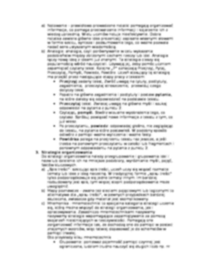 Strategie uczenia się - strona 3