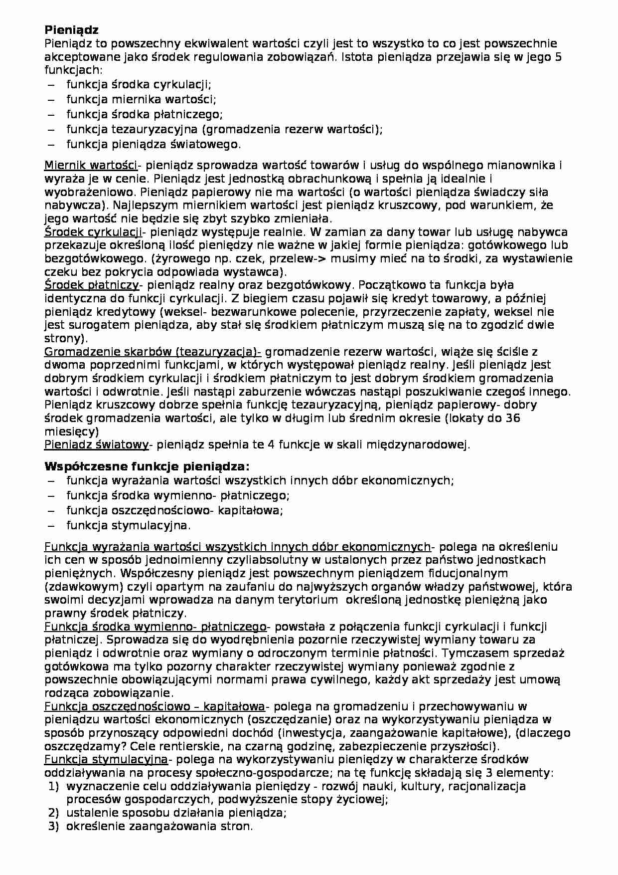 Notatki + referat o teorii Friedmana - strona 1