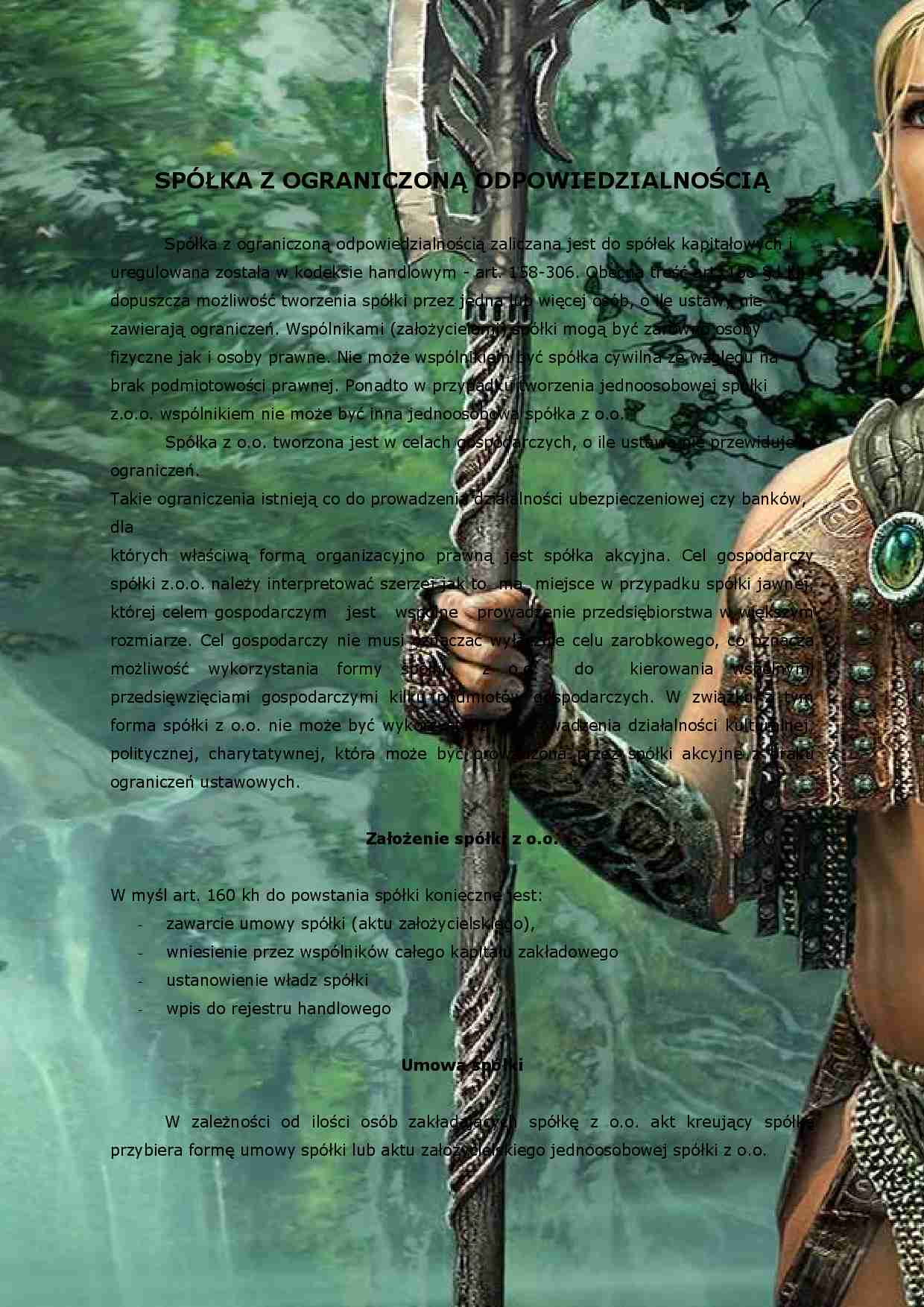 spółki z o.o - wypracowania - strona 1