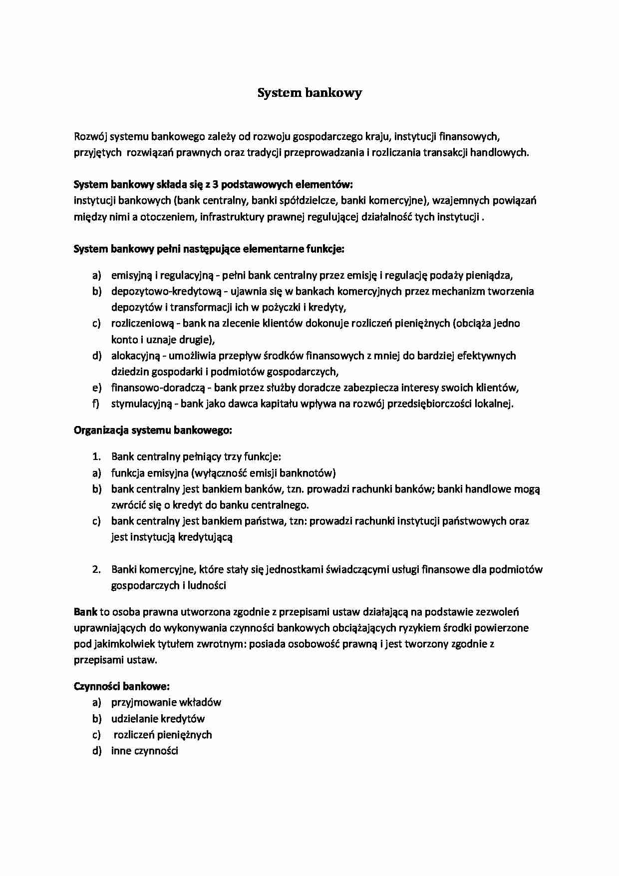 System bankowy w Polsce - strona 1