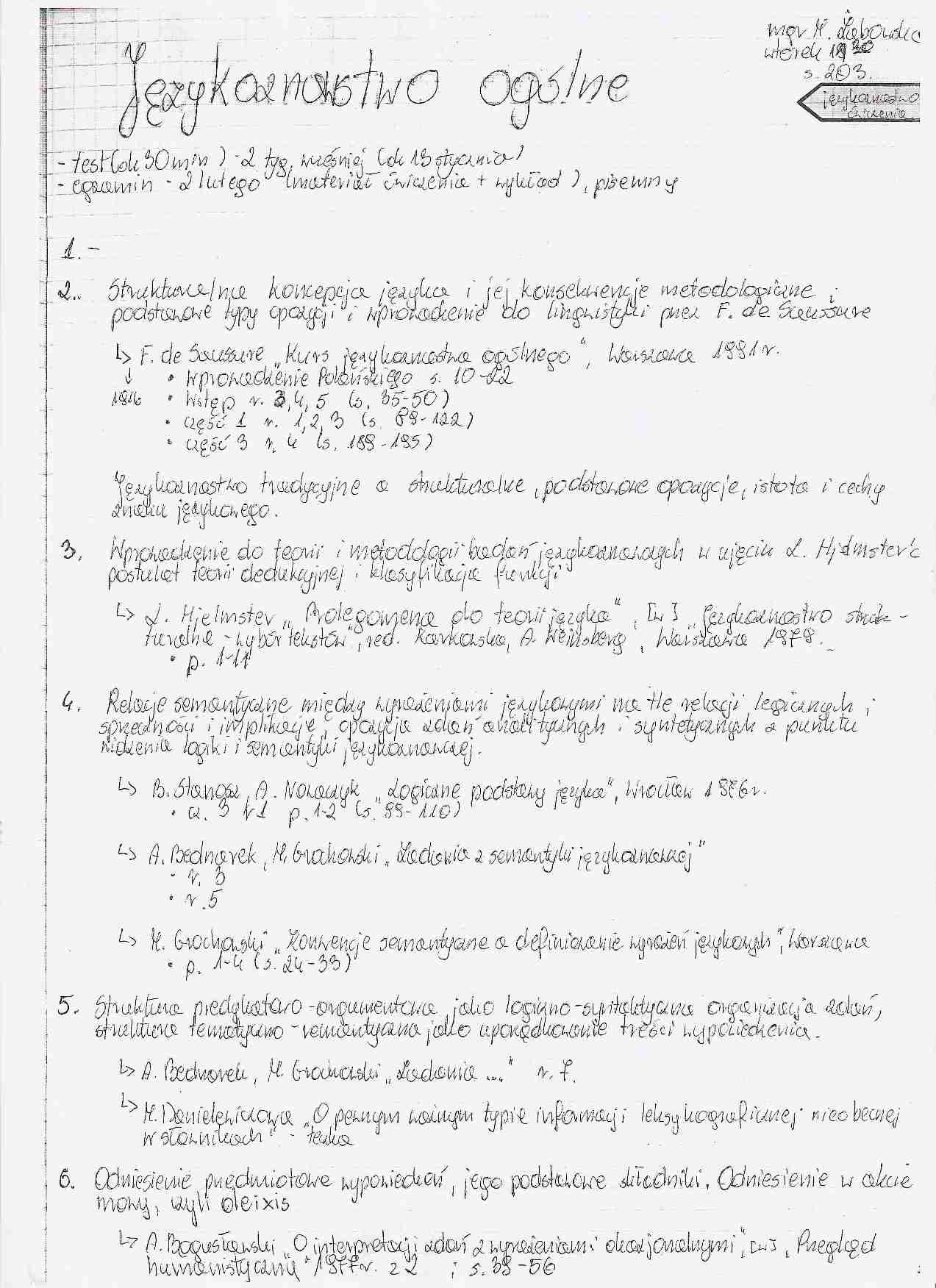 Językoznawstwo ogólne - materiały - strona 1