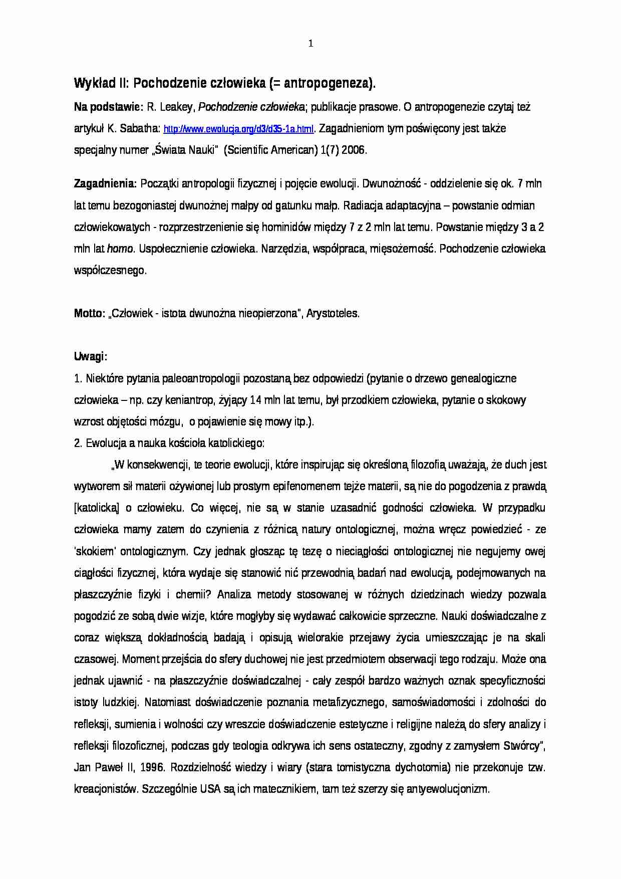 Antropologia kultury - materiały - strona 1
