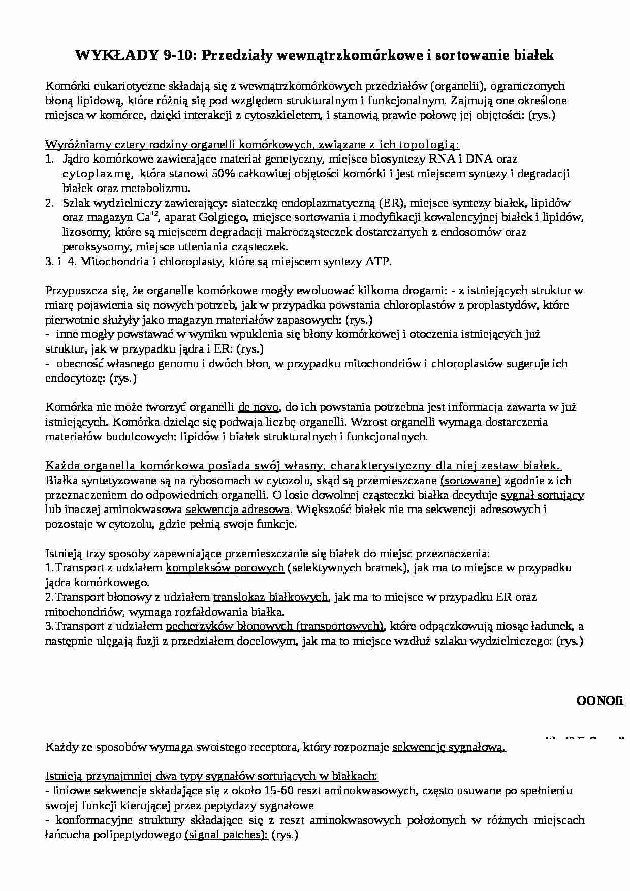 Biologia komórki - wykłady - strona 1