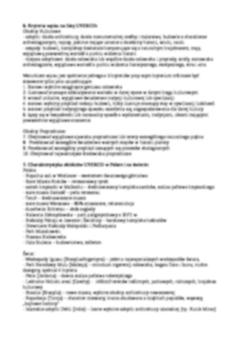 Materiały do egzaminu z geografii turystycznej - strona 2