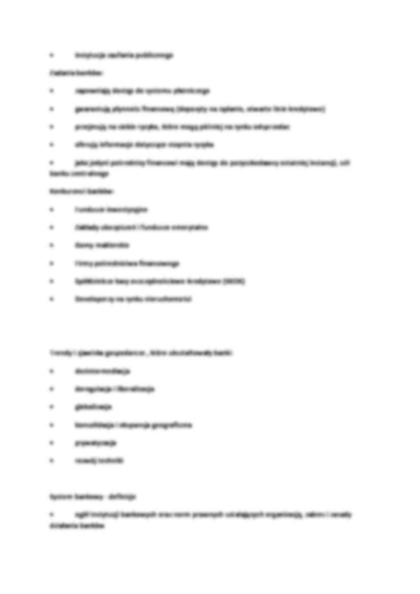 Bankowość - wykład I - strona 2