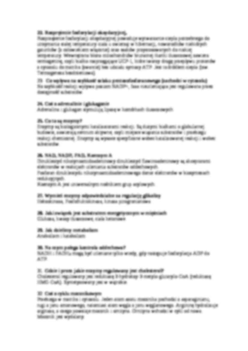 Regulacje metabolizmu - opracowane pytania - strona 3