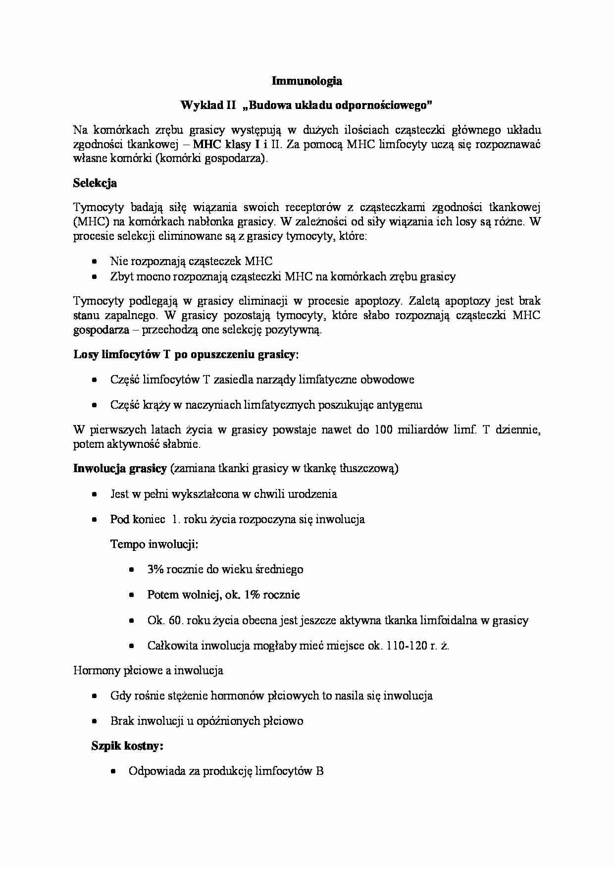 Immunologia wykłady 2-5 - strona 1