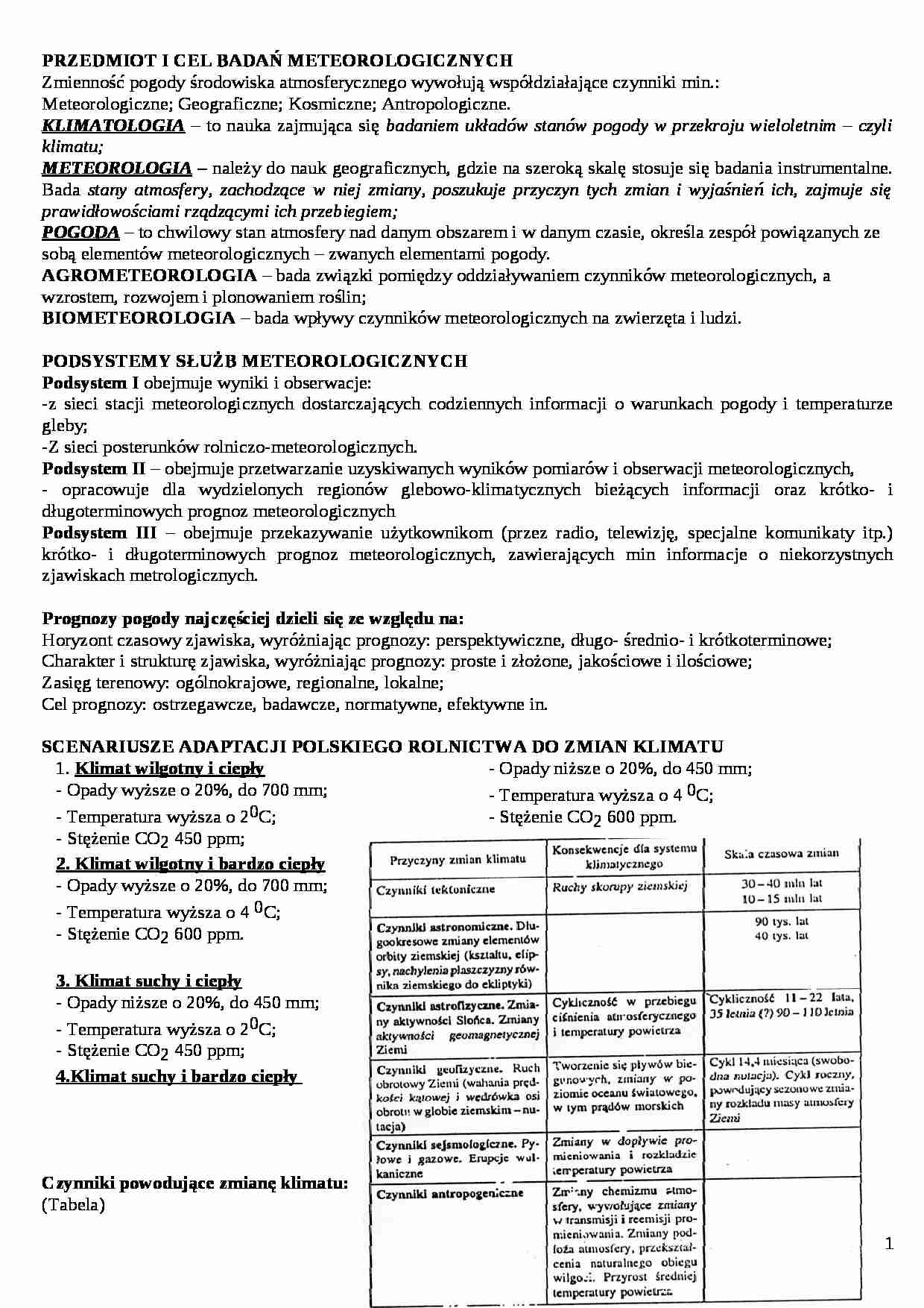 Meteorologia i klimatologia - wykłady cz. I - strona 1