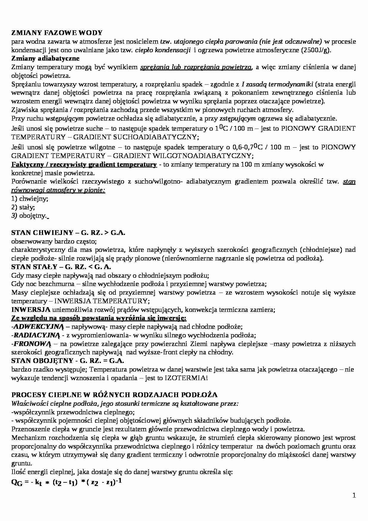 Meteorologia i klimatologia - wykłady cz. II - strona 1