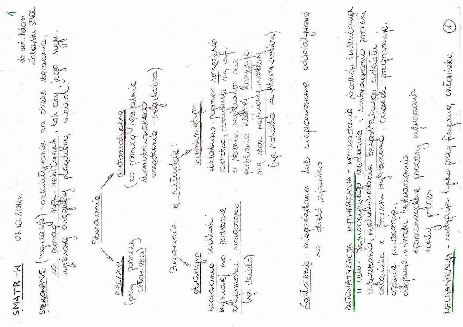 Sterowanie maszyn technologicznych i robotów - wykłady - strona 1