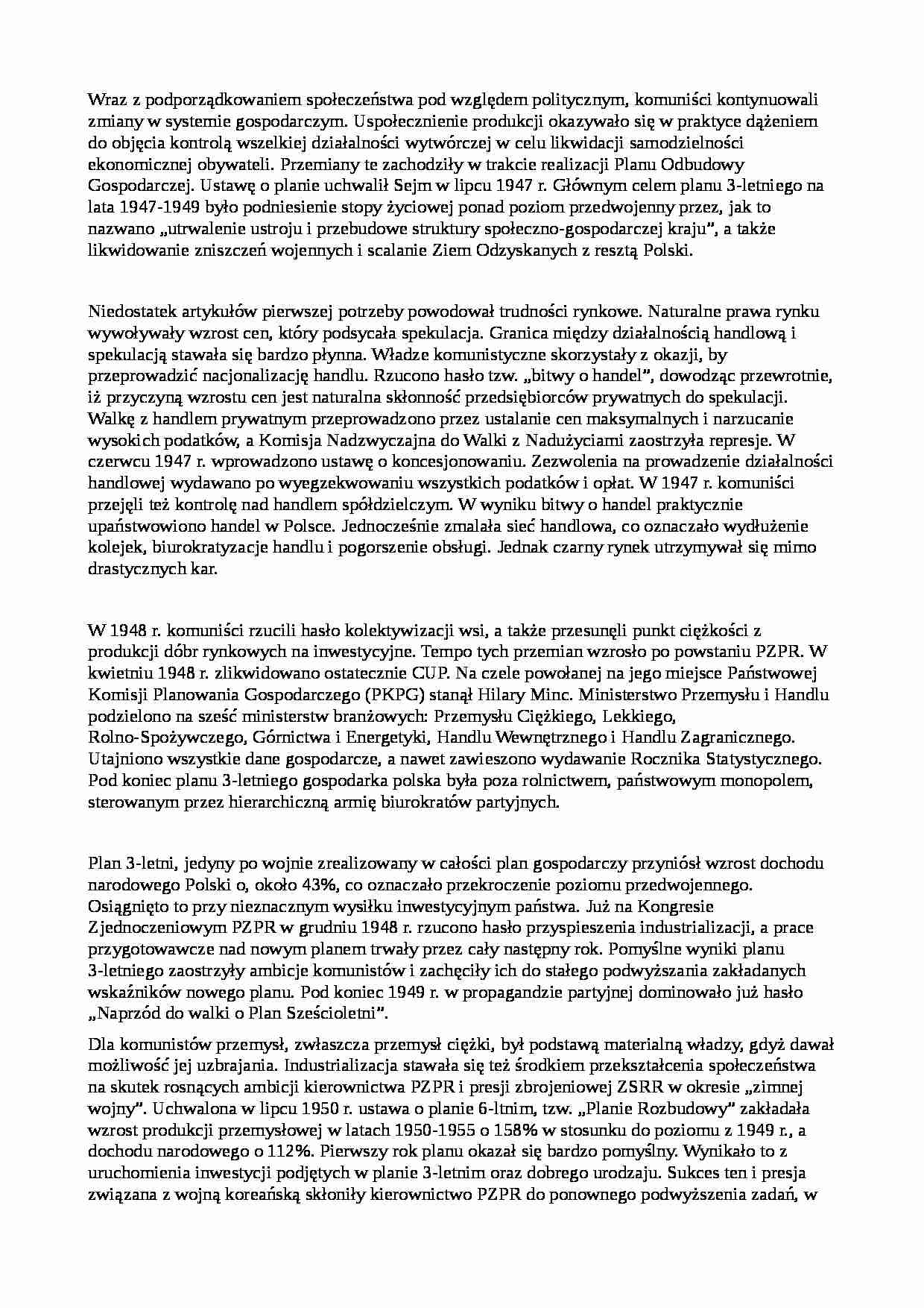 referat na historię gospodarczą - strona 1