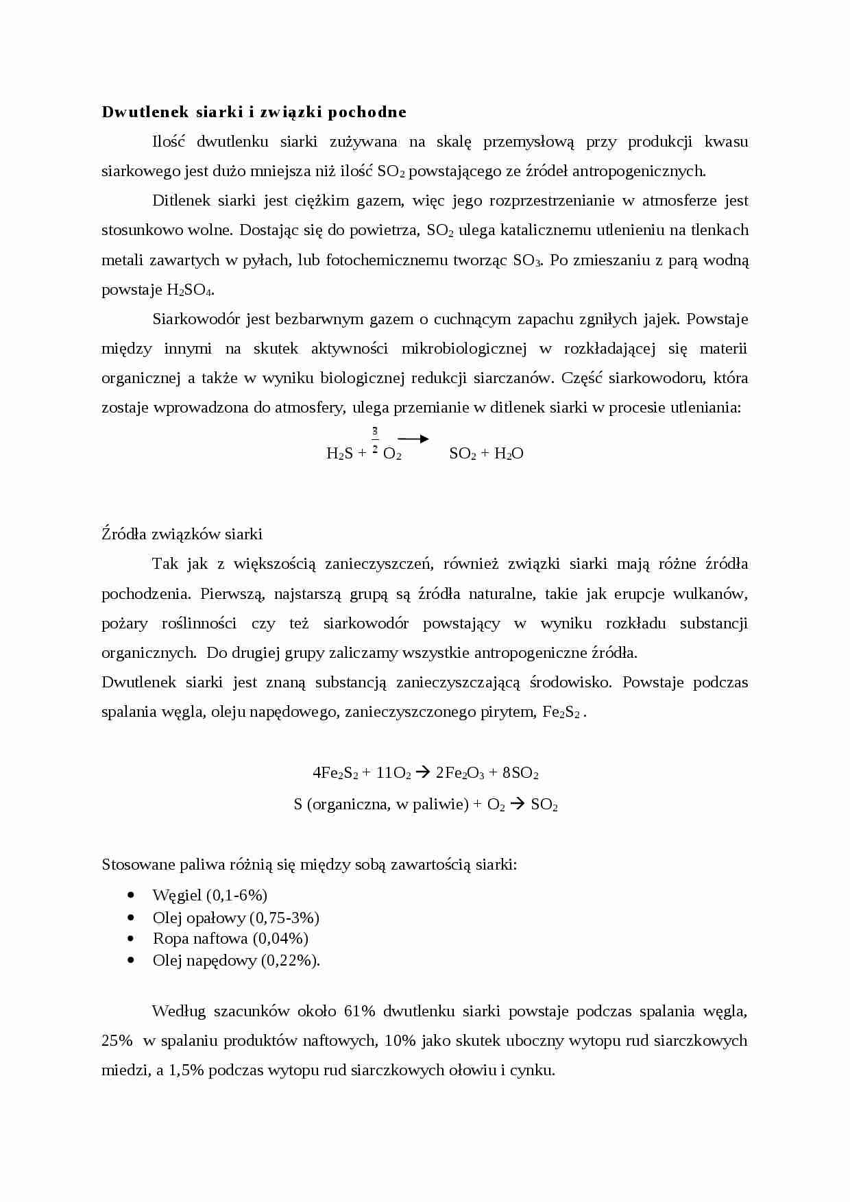 Referat z zanieczyszczeń środowiska - strona 1