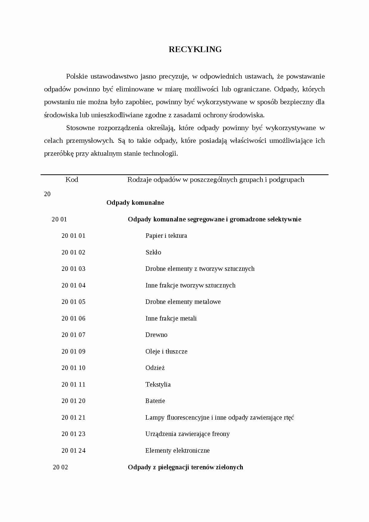 Recykling - strona 1