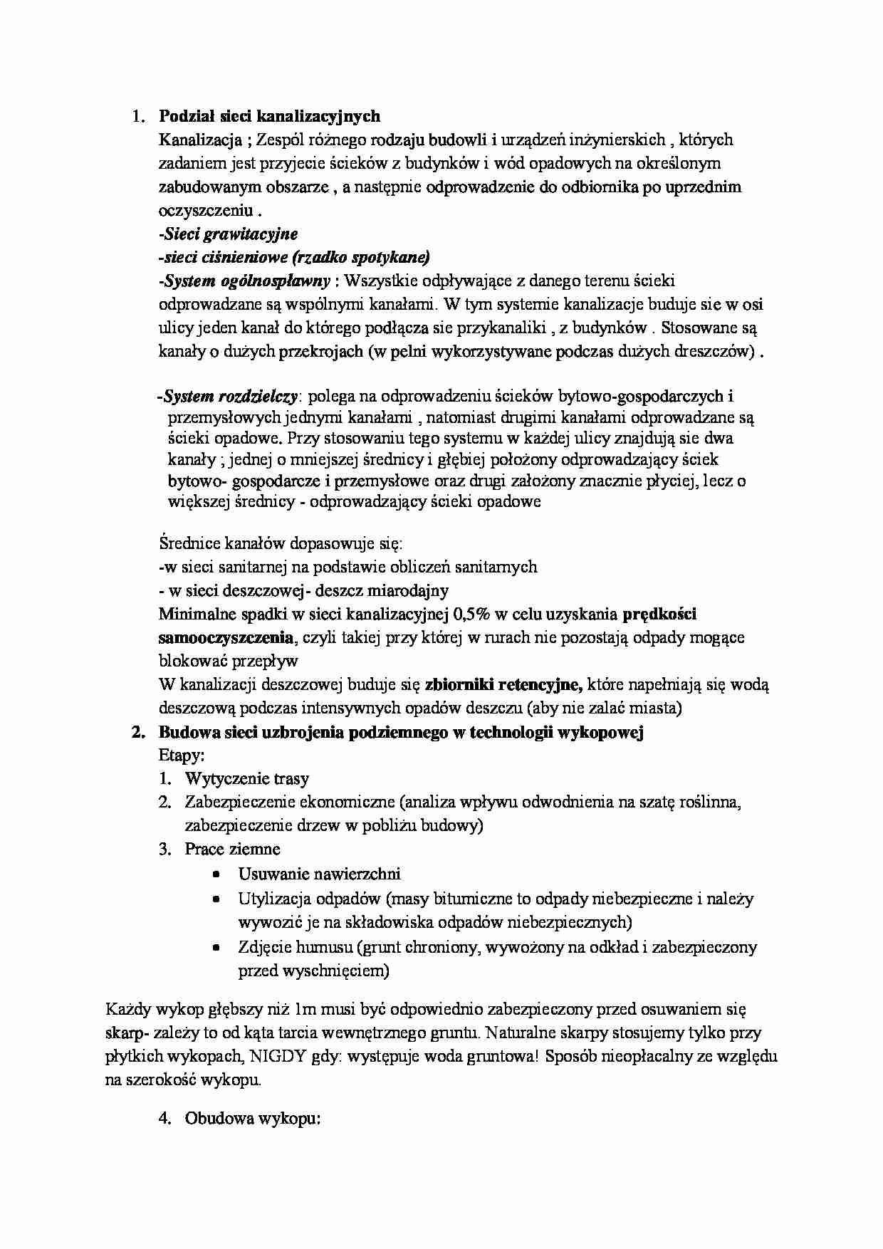 Inżynieria Miejska - opracowanie pytań   - strona 1