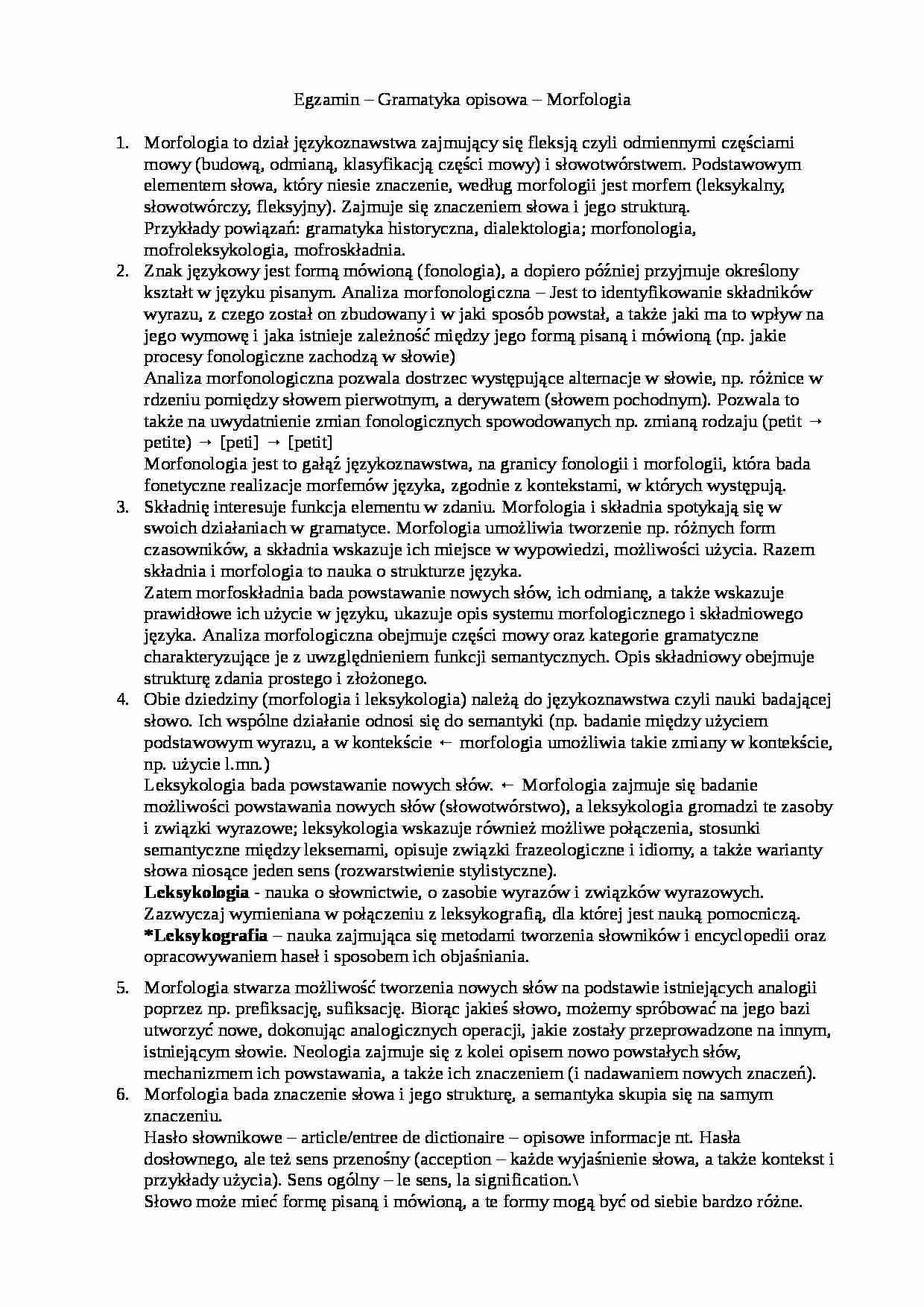 Filologia romańska - morfologia - strona 1