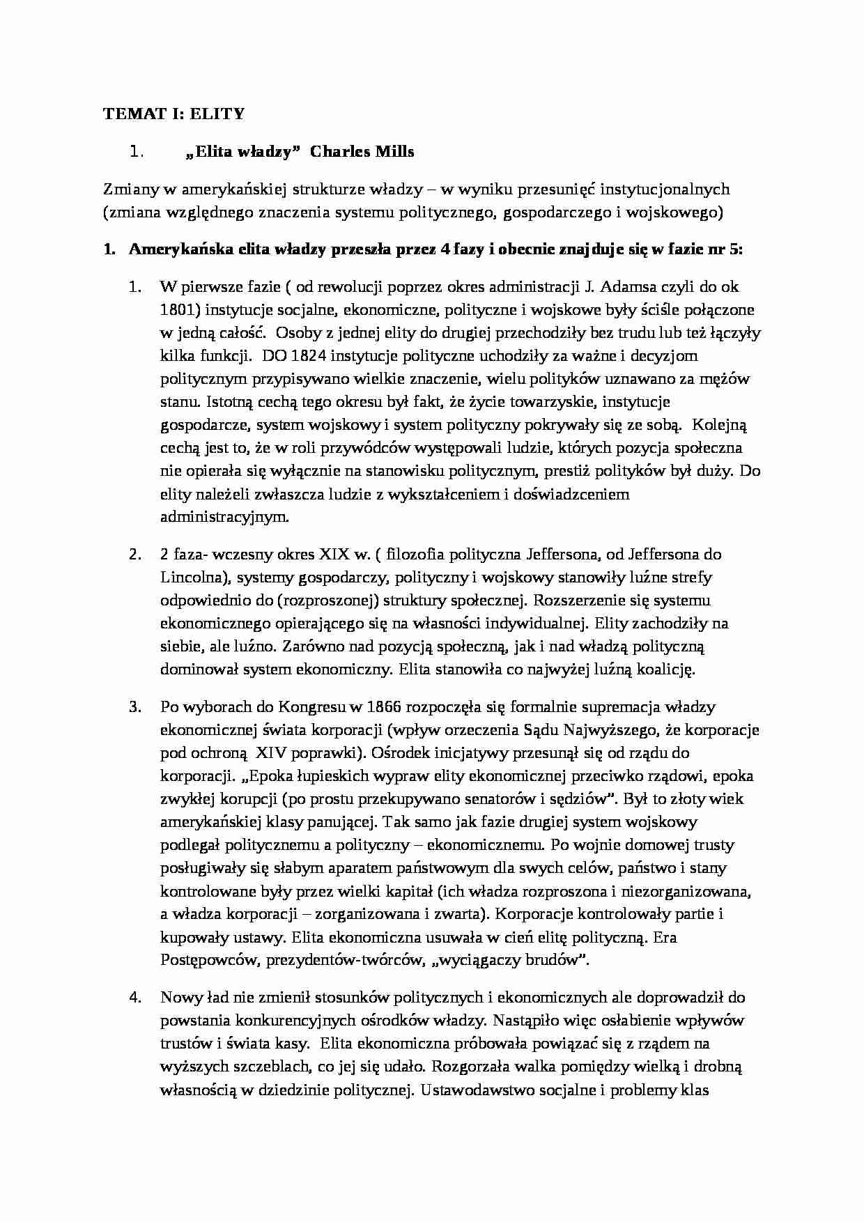 Rola i historia elit politycznych - strona 1