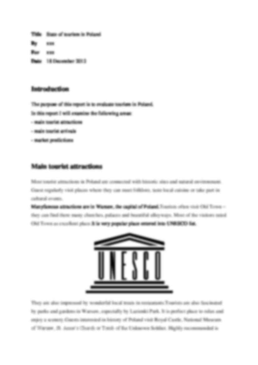 Report: tourism in Poland - strona 2