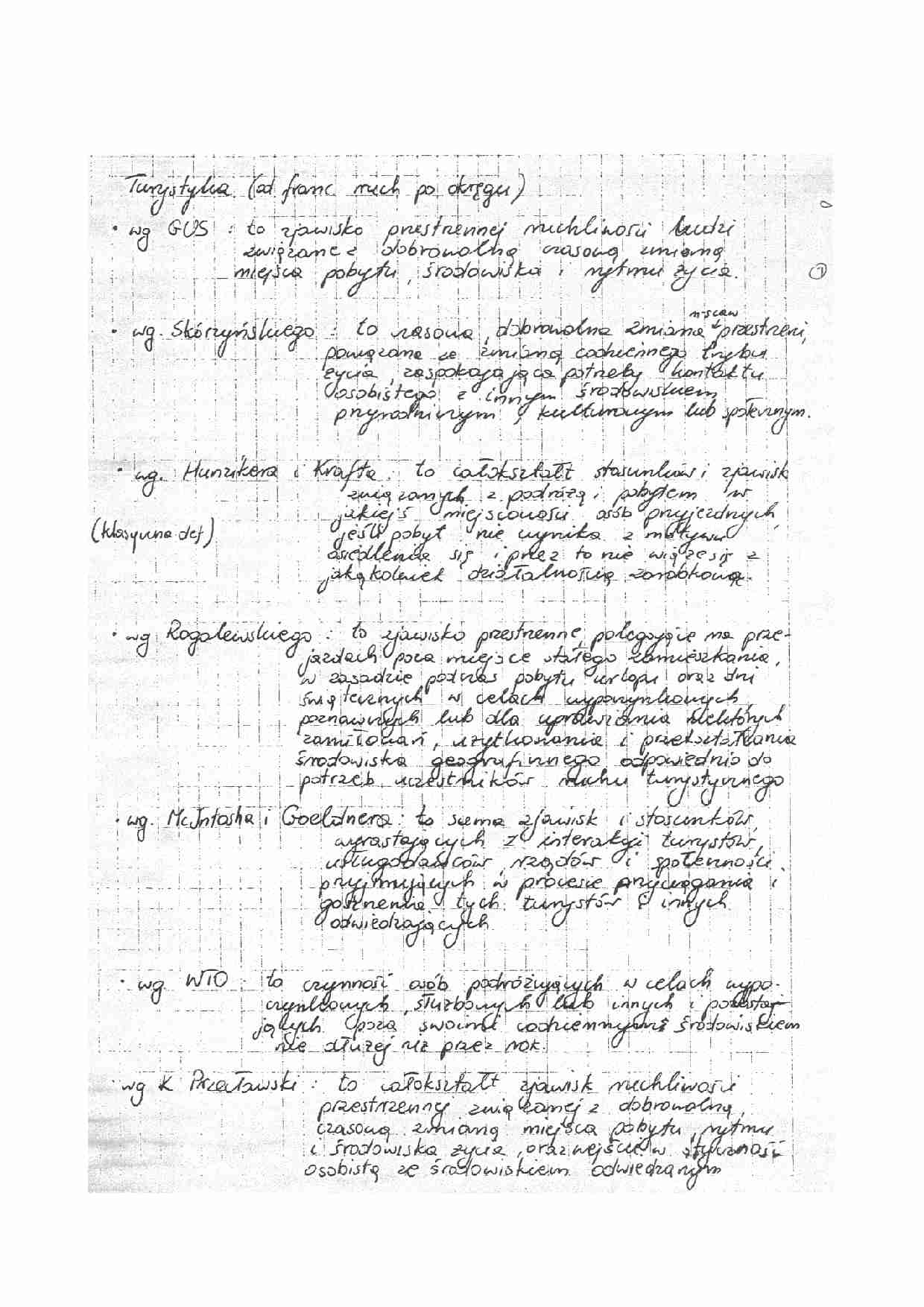 Podstawowe pojęcia, cechy i klasyfikacja turystyki - strona 1