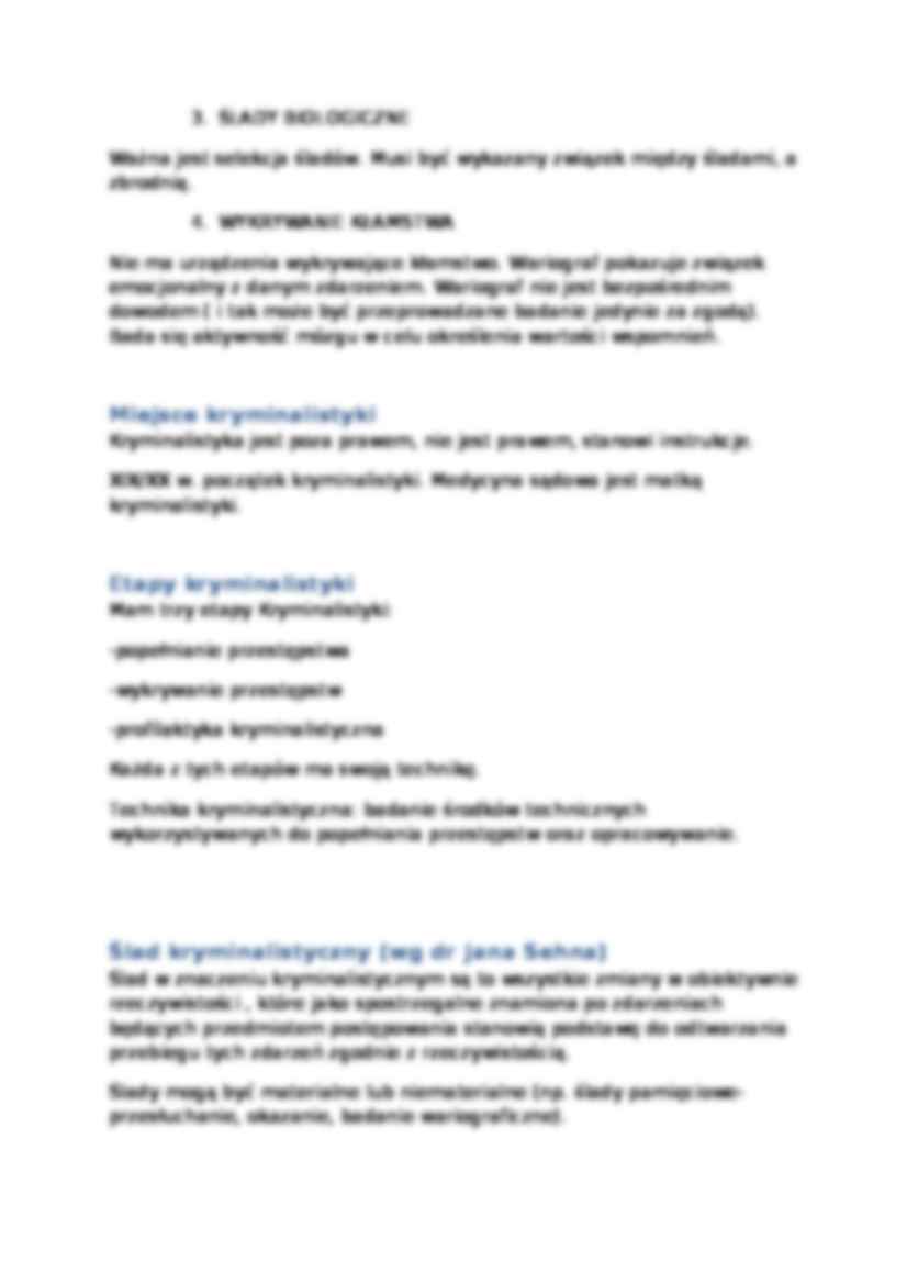 Obalanie mitów, etapy kryminalistyki, ślad kryminalistyczny, techniki kryminalistyczne - strona 2
