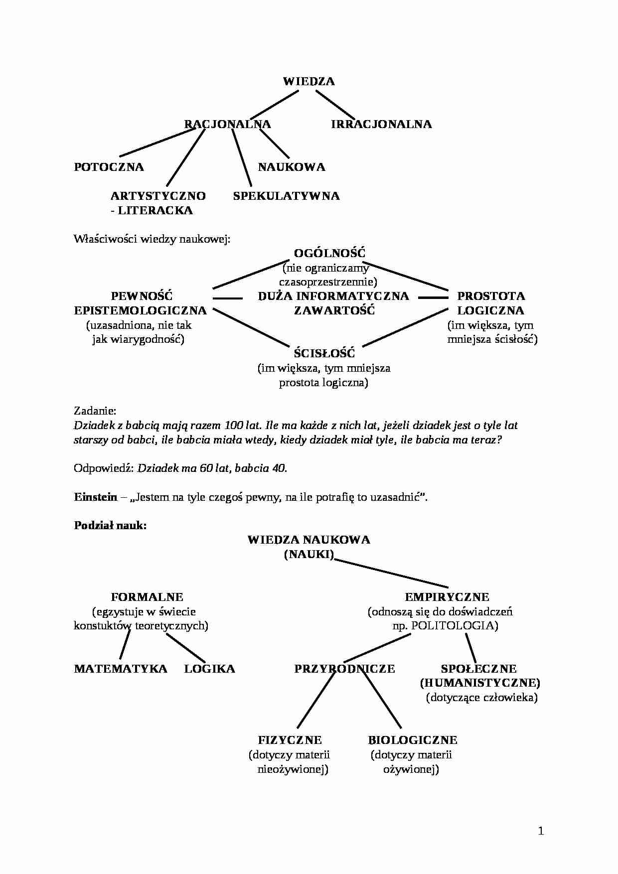 Logika - wykłady - wiedza - strona 1