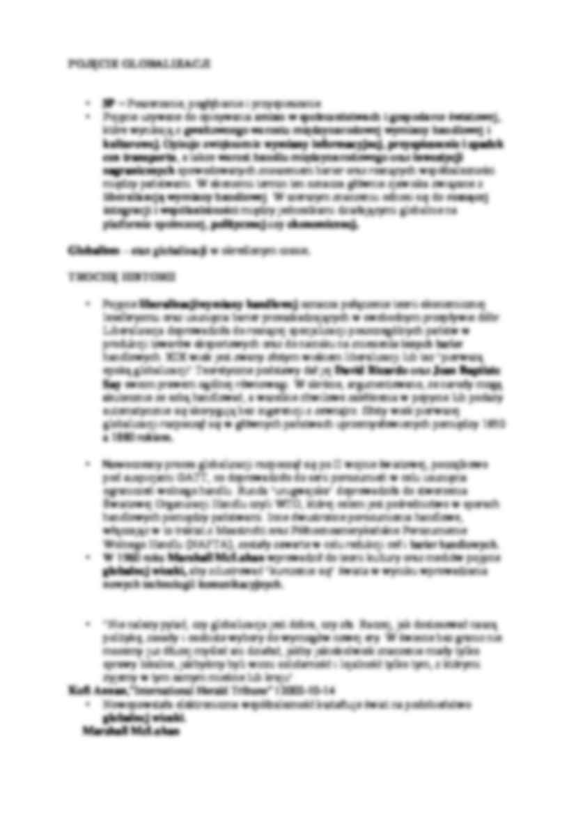 Międzynarodowe stosunki gospodarcze - globalizacja - strona 2