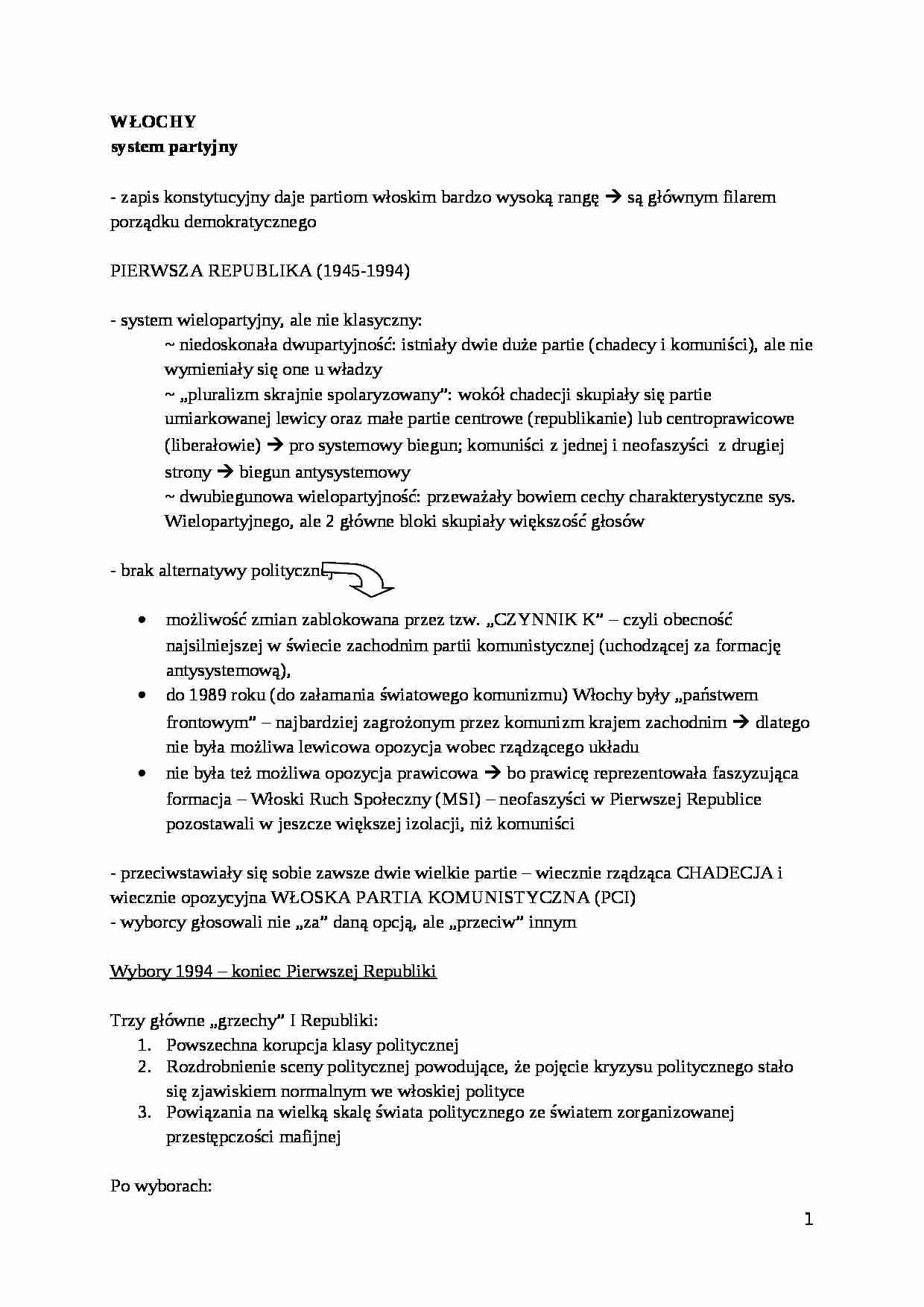 System partyjny we Włoszech - strona 1