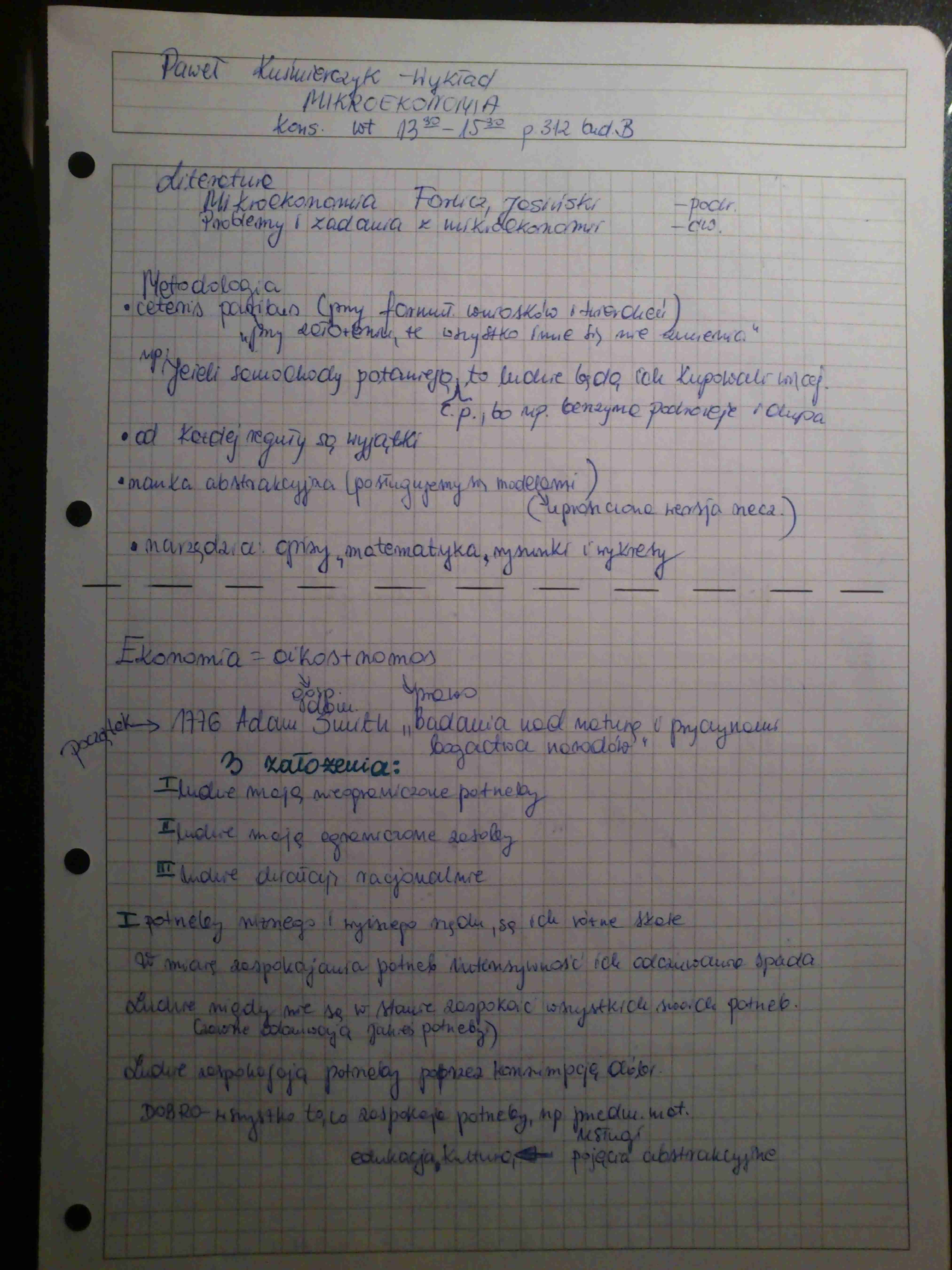 Mikroekonomia -opracowanie cz. 1 - strona 1