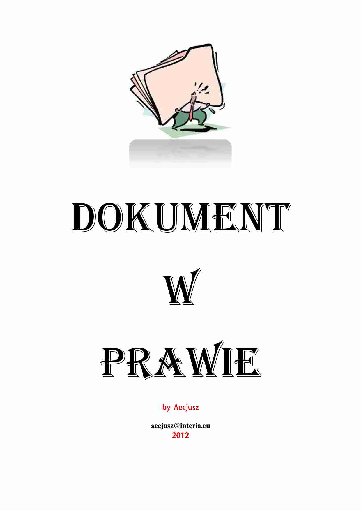 Dokument w prawie - opracowanie - strona 1