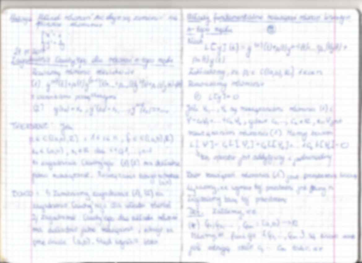 Równania różniczkowe - materiały z wykładów cz. 4 - strona 2