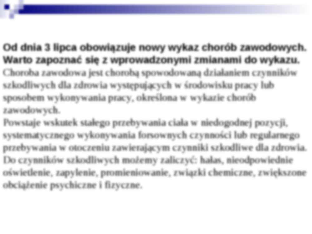 Choroby zawodowe - Ryzyko - strona 3