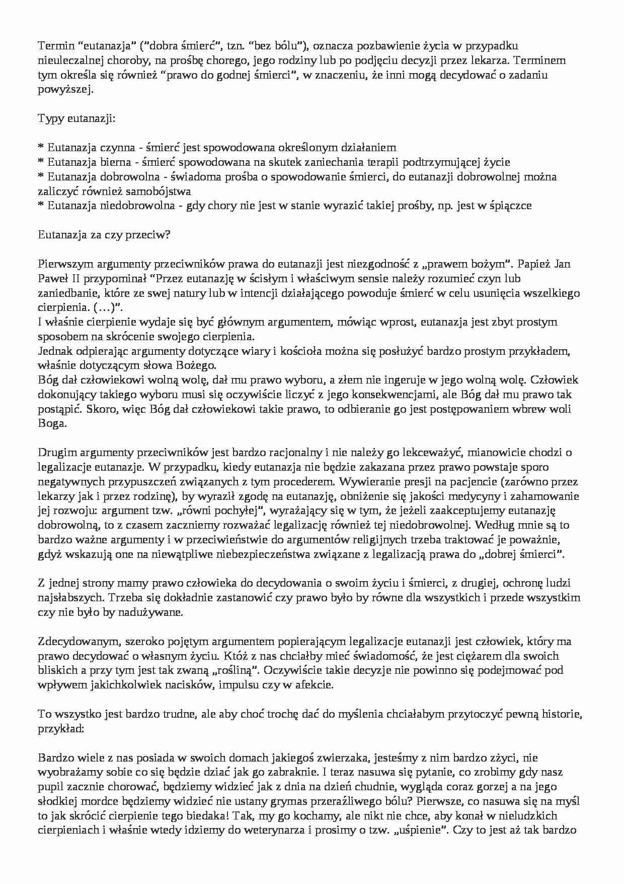 eutanazja - strona 1