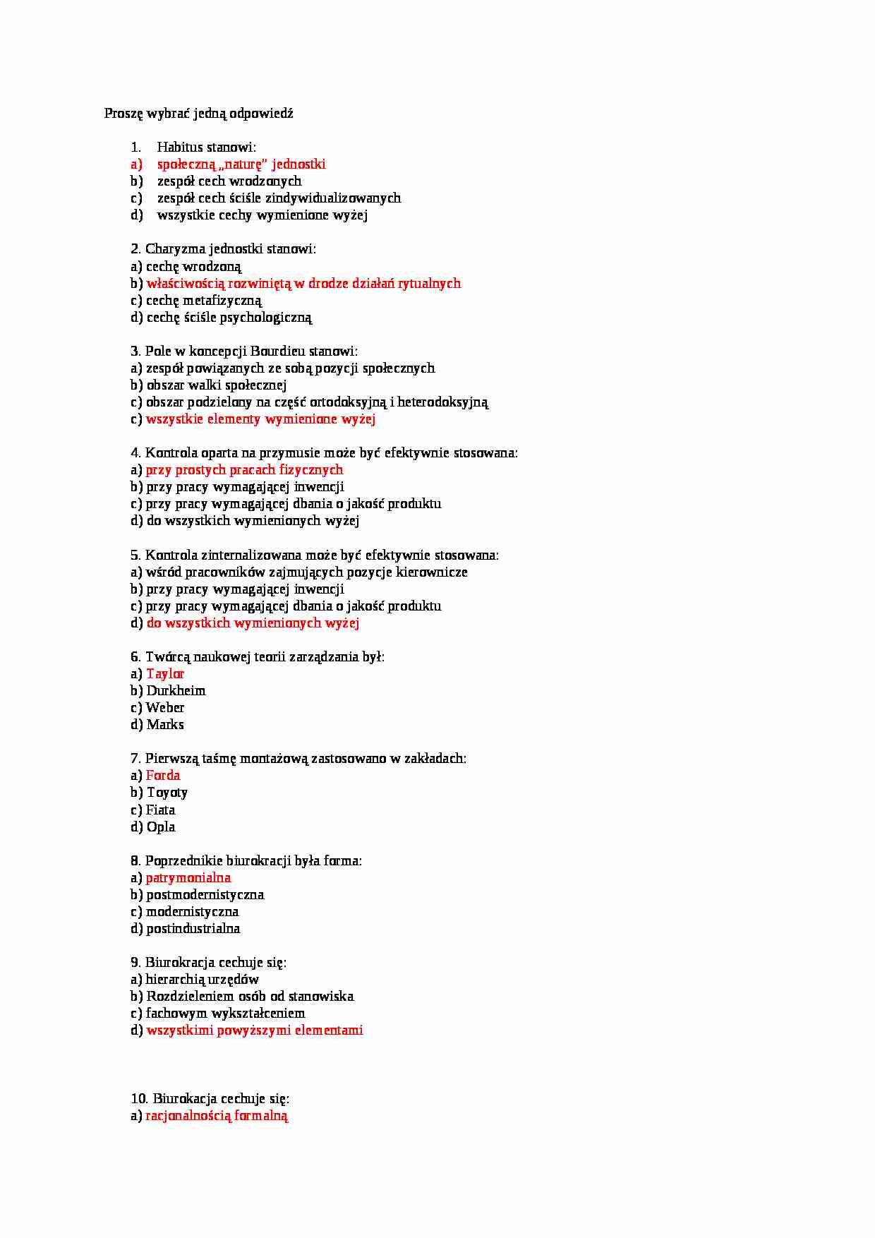 analiza finansowa - biurokracja - test  - strona 1