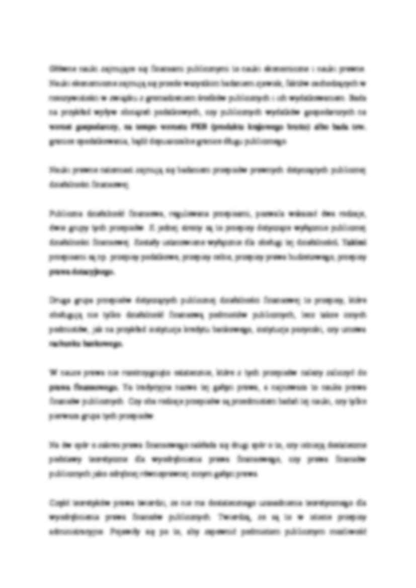 prawo finansowe w Polsce, nauki zajmujące się finansami publicznymi - strona 3