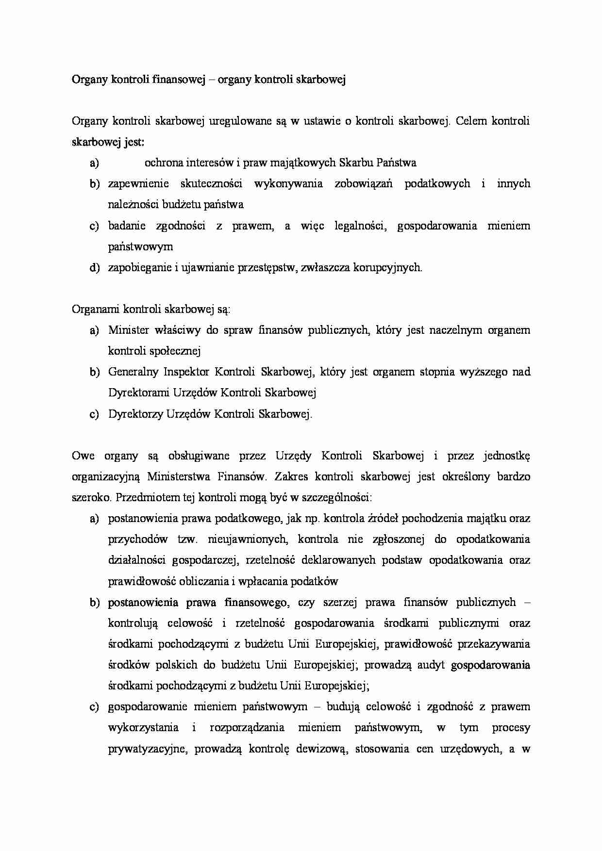 Organy kontroli finansowej, Regionalne Izby Obrachunkowe, formy organizacyjno-prawne jednostek sektora finansów publicznych - strona 1