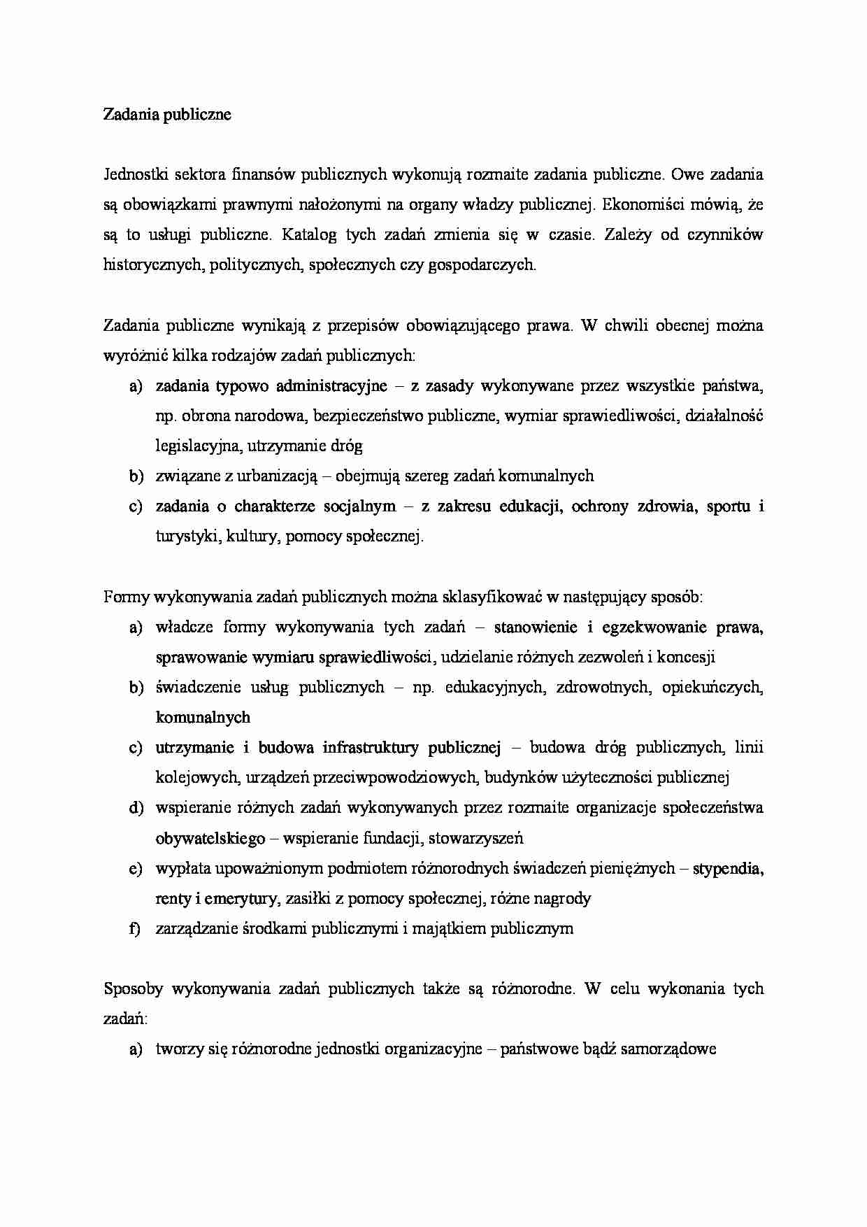 Zadania publiczne, środki publiczne. - strona 1